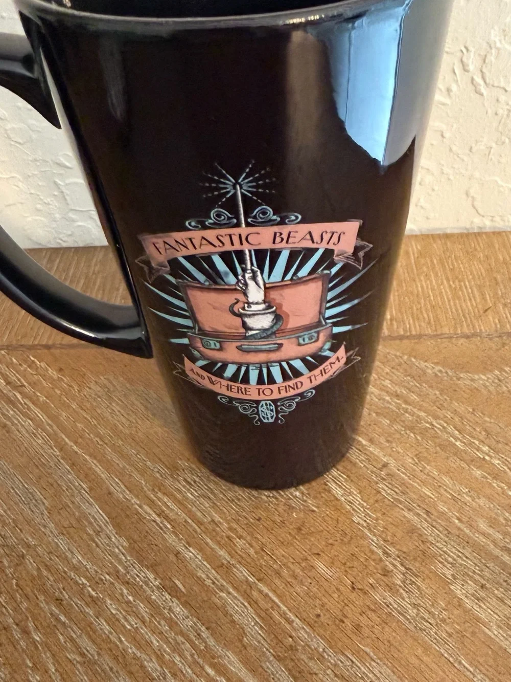 Warner Bros. Black Ceramic Fantastic Beasts Mug with Pink and Blue Accents